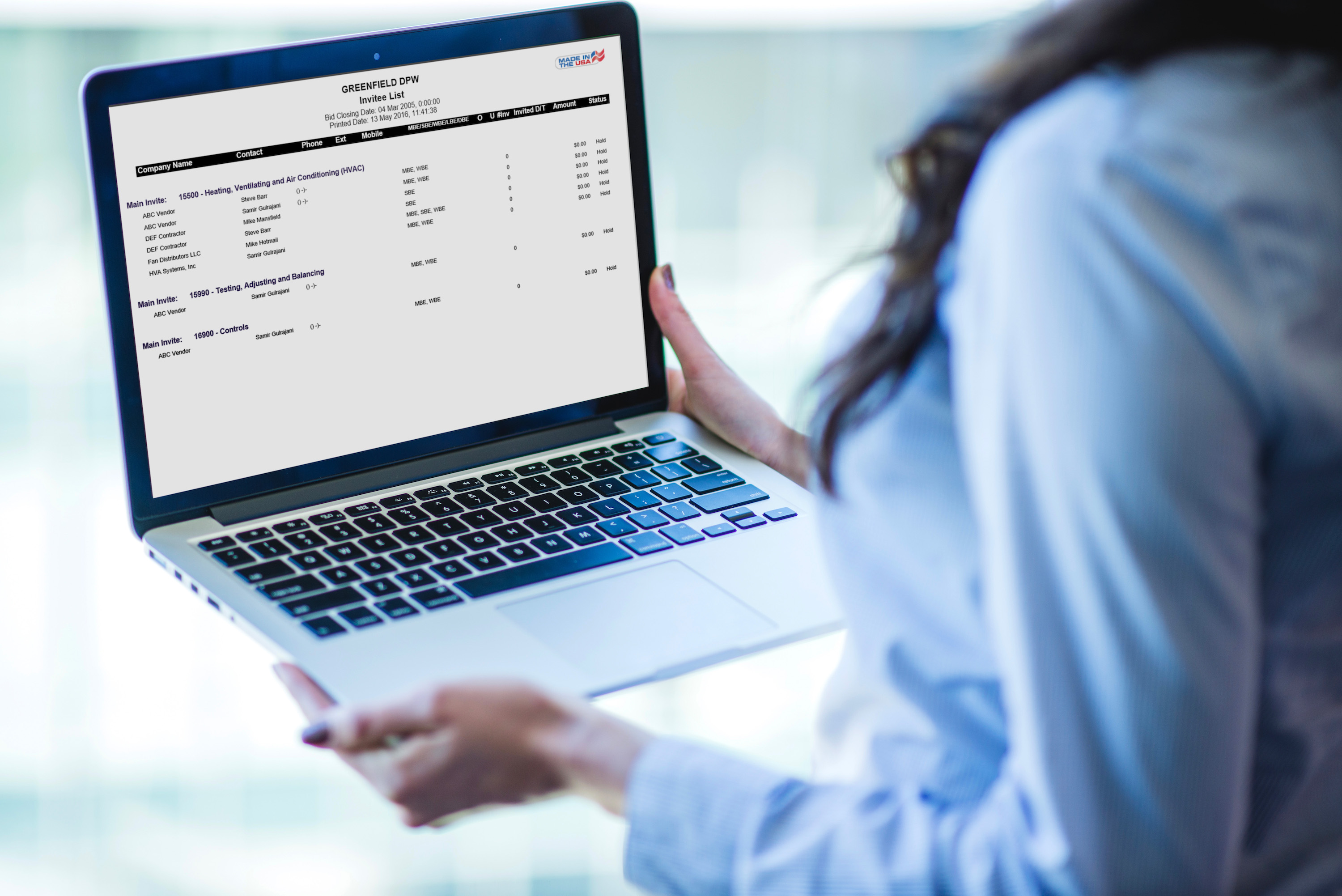 Bidtracer create invitee reports